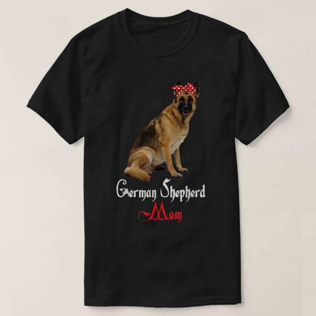 T-shirt Dog Mama Puppy Mom German Shepherd  (Design devant)