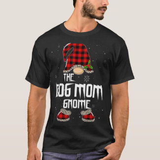 T-shirt Dog Maman Gnome Buffalo Plaid Matching Family Chri