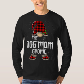 T-shirt Dog Maman Gnome Buffalo Plaid Matching Family Chri