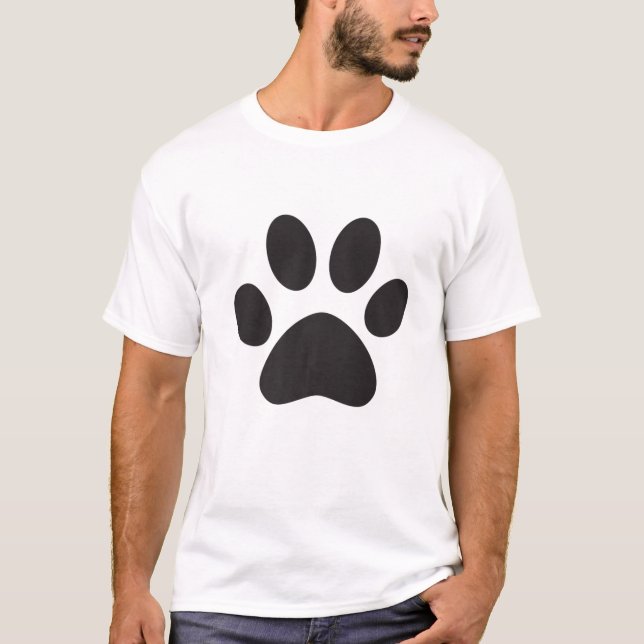 T-shirt Dog Mom Dad Puppy Love Dogs Paw Print (Devant)