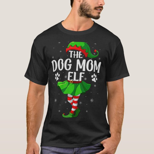 T-shirt Dog Mom Elf Christmas Girls Women Elf Squad Xmas F (Devant)