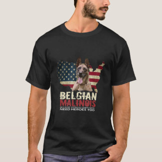 T-shirt Dog Owner USA Lover Belgian Malinois Fu