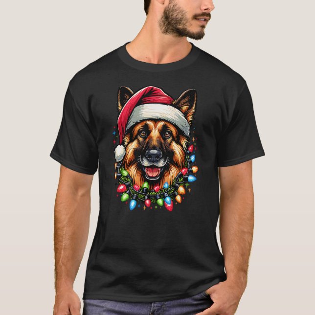 T-shirt Dog Owner Xmas Men Women Favorite German Shepherd  (Devant)
