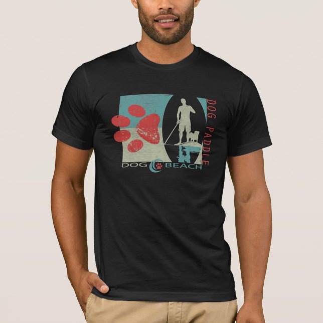 T-shirt Dog Paddle - Dog Beach (Devant)
