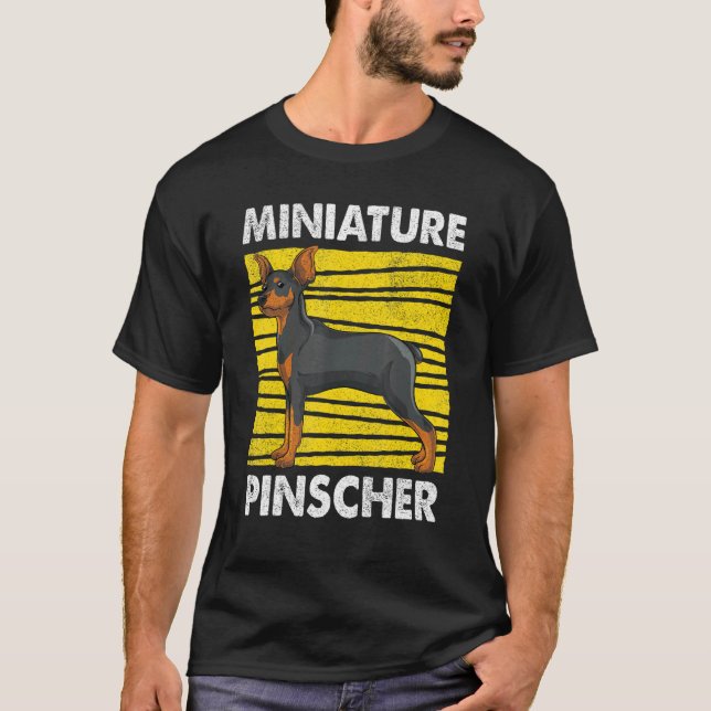 T-shirt Dog   Pet Miniature Pinscher Dog Owner Min Pinsche (Devant)