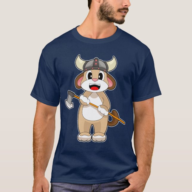 T-shirt Dog Vikings Axe (Devant)