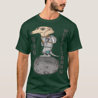T-shirt Dog Wuffstrong, Planets, Astronaut, Tourist, Space