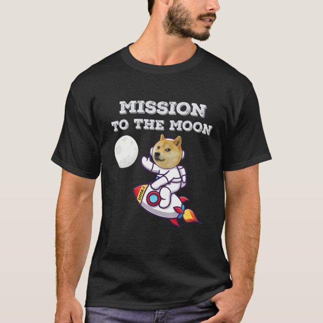 T-shirt Doge-1 Mission À La Lune Doge-Coin Drôle Shiba I (Devant)