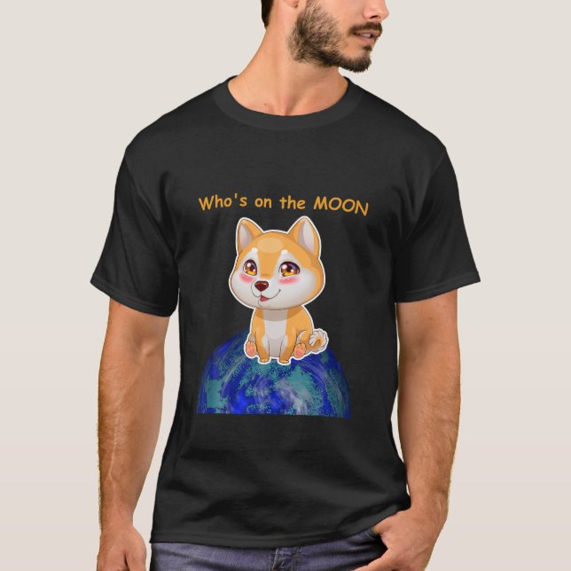 T-shirt Doge Baby Moon Dogecoin Funny Chien Mème Coin Cryp (Devant)