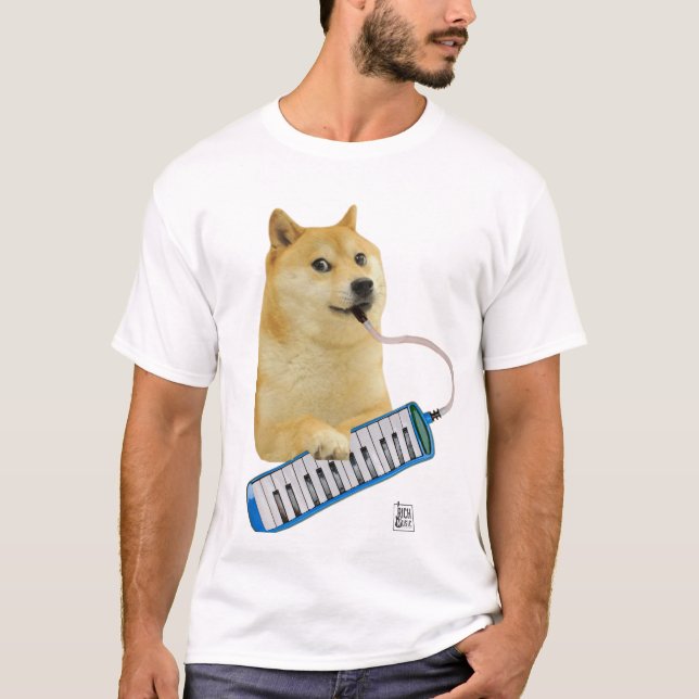 T-shirt Doge Jouer Melodica (Devant)