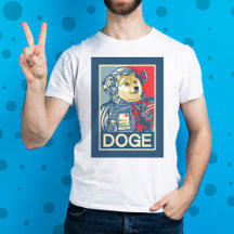 Dogecoin Astronaut Doge À La Lune Crypto Drôle