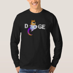 T-shirt Dogecoin Au Mème De Criston Lune Avec Des Verres E