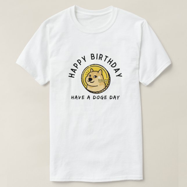 T-shirt Dogecoin Birthday Cadeau Crypto Investor Mème Desi (Design devant)