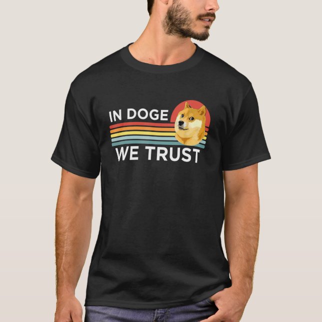 T-shirt Dogecoin Doge CryptoCurrency Trader (Devant)