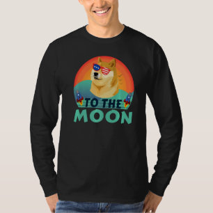 T-shirt Dogecoin Doge Hodl À La Lune Crypto Meme Dogecoi