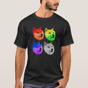 T-shirt Dogecoin Doge HODL Crypto LGBT Drapeau LGBTQ Glow 
