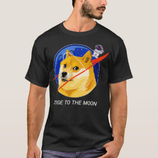 T-shirt Dogecoin Doge To Moon HODL Crypto Meme 