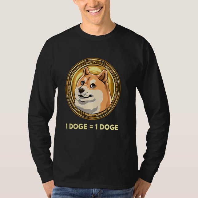 T-shirt Dogecoin Dogecoin Cryptomonnaie Mème pièce 1 chien (Devant)