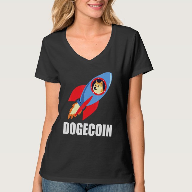 T-shirt Dogecoin Femmes Hommes Plus Taille 2xl 3xl Hommes  (Devant)