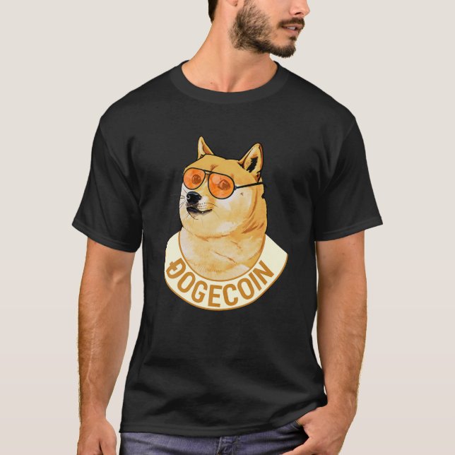 T-shirt Dogecoin Funny CryptoCurrency meme HODL (Devant)