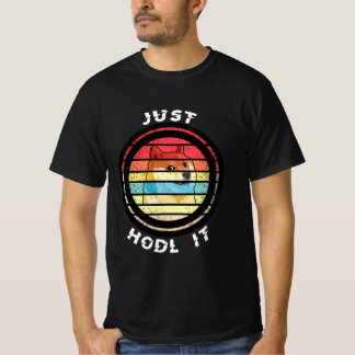 T-shirt Dogecoin Just Hodl It Retro Design