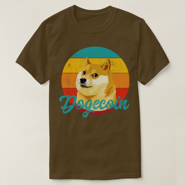 T-shirt Dogecoin vintage (Design devant)
