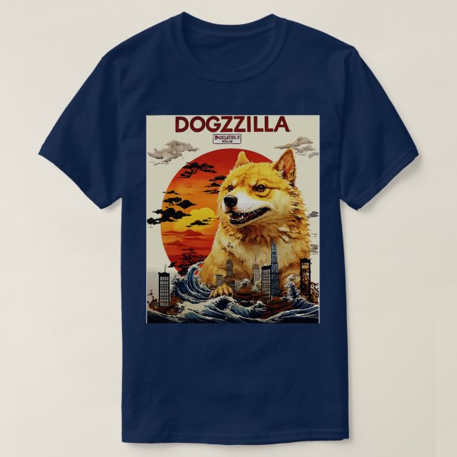 T-shirt Dogezilla Funny Doge Mème Géant Shiba Inu Drôle Do (Design devant)
