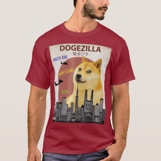 T-shirt DogezillaFunny DOGE MEME Shiba Inu Chien Chemis