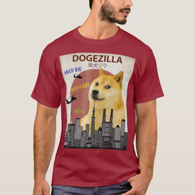 T-shirt    DogezillaFunny DOGE MEME Shiba Inu Chien Chemis (Devant)