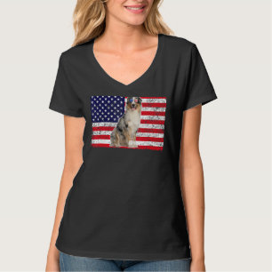 T-shirt Doggie Usa Propriétaire Chien Usa Miniature Americ