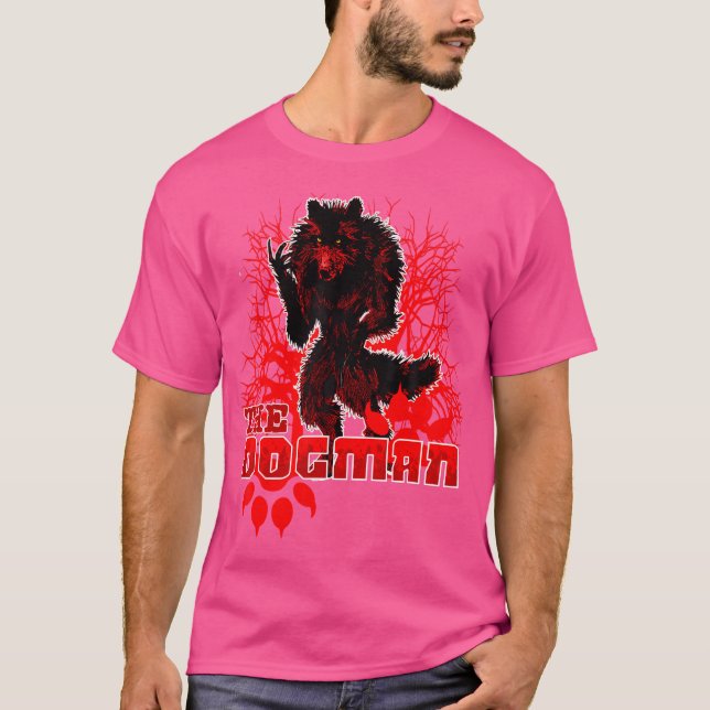 T-shirt Dogman De L'Amérique Monster Du Loup Rouge Werewol (Devant)
