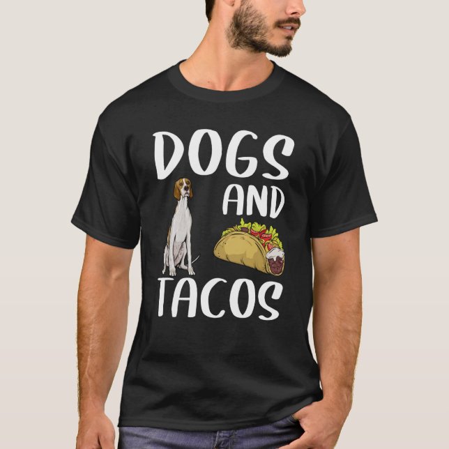 T-shirt Dogs And Tacos Irish Terrier Mexican Food (Devant)