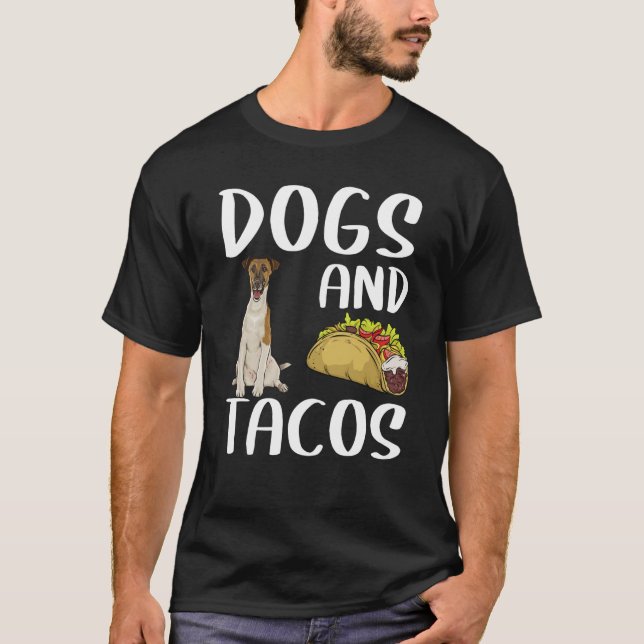 T-shirt Dogs And Tacos Smooth Fox Terrier Mexican Food (Devant)