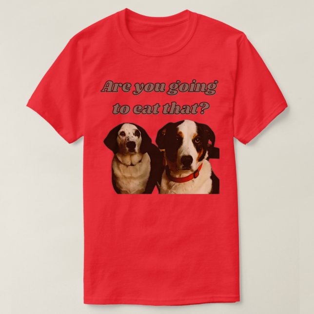 T-shirt Dogs asking for food  (Design devant)