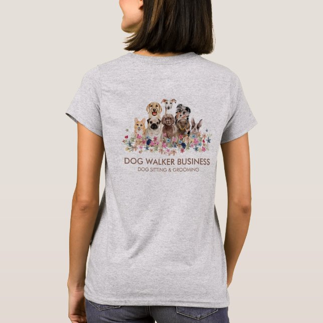 T-shirt Dogs Services double side groomer walker sitter (Dos)
