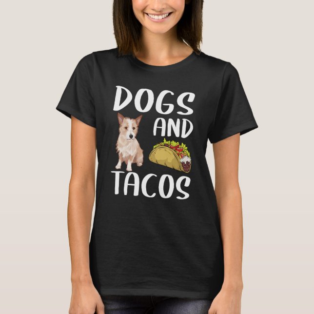 T-shirt Dogs & Tacos Portuguese Podengo Pequeno Mexican Fo (Devant)