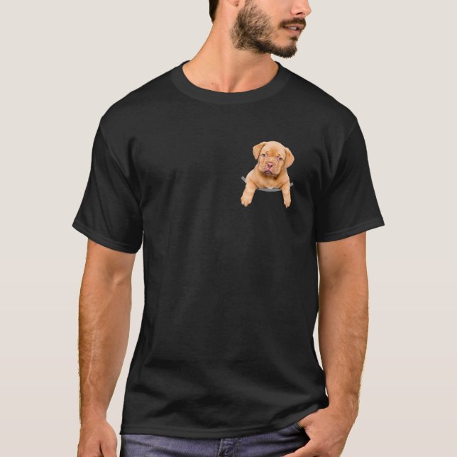 T-shirt Dogue De Bordeaux in Pocket French Mastiff Dog Pup (Devant)
