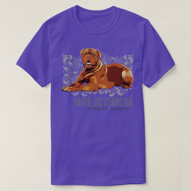 T-shirt Dogue de Bordeaux Mastiff français (10) (Design devant)