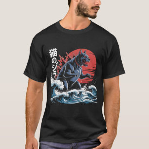 T-shirt Dogzilla Chat Japonais Amoureux des chiens Coucher