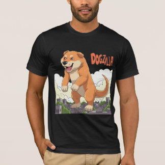 T-shirt Dogzilla Funny Dog Monster Art