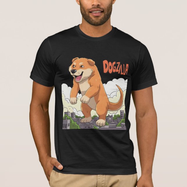 T-shirt Dogzilla Funny Dog Monster Art (Devant)