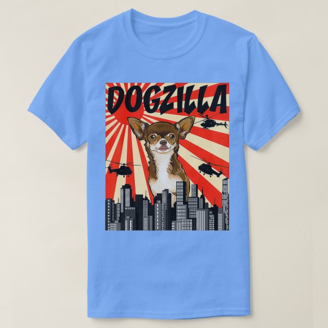 T-shirt Dogzilla japonaise Dogzilla Brown Chihuahua (Design devant)