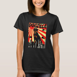 T-shirt Dogzilla Rottweiler japonais rétro