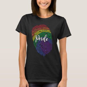 T-shirt Doigt Imprimer Dna Lgbtq Drapeau Arc-en-ciel Gay p