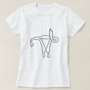 T-SHIRT DOIGT MOYEN UTERUS PERSONNALISABLE AJOUTER UNE PHR