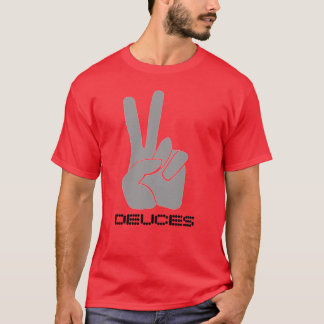 T-shirt Doigts R&B de la chemise deux de signe de paix de