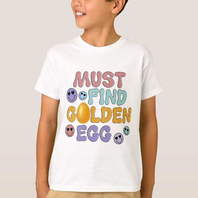 T-shirt Doit Trouver l'Oeuf Doré - Pâques (Devant)
