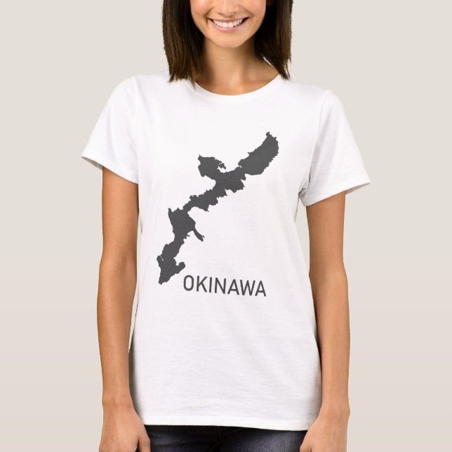 T-Shirt d'Okinawa (Carte d'Okinawa), T-Shirt fémin (Devant)