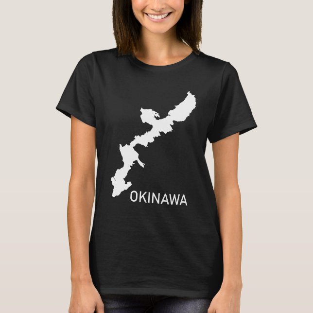 T-Shirt d'Okinawa (Carte d'Okinawa), T-Shirt fémin (Devant)