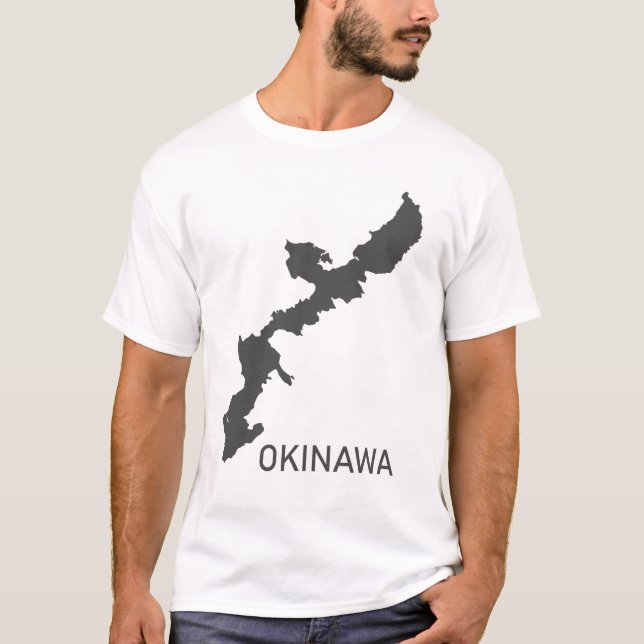 T-Shirt d'Okinawa (Carte d'Okinawa) T-Shirt hommes (Devant)